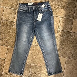 Judy Blue Cropped Ankle Blue Jeans with Gradient Fade